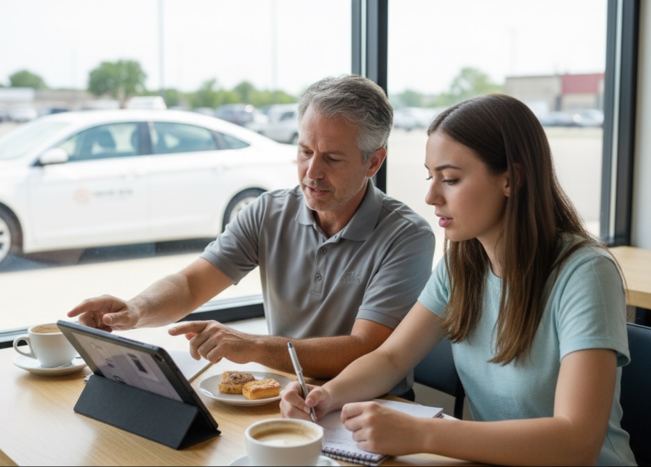 Profesor usando tablet
